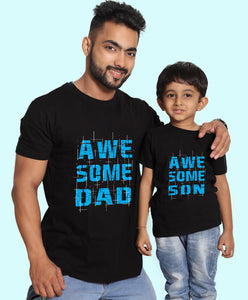 AWESOME DAD AND SON MATCHING TEES