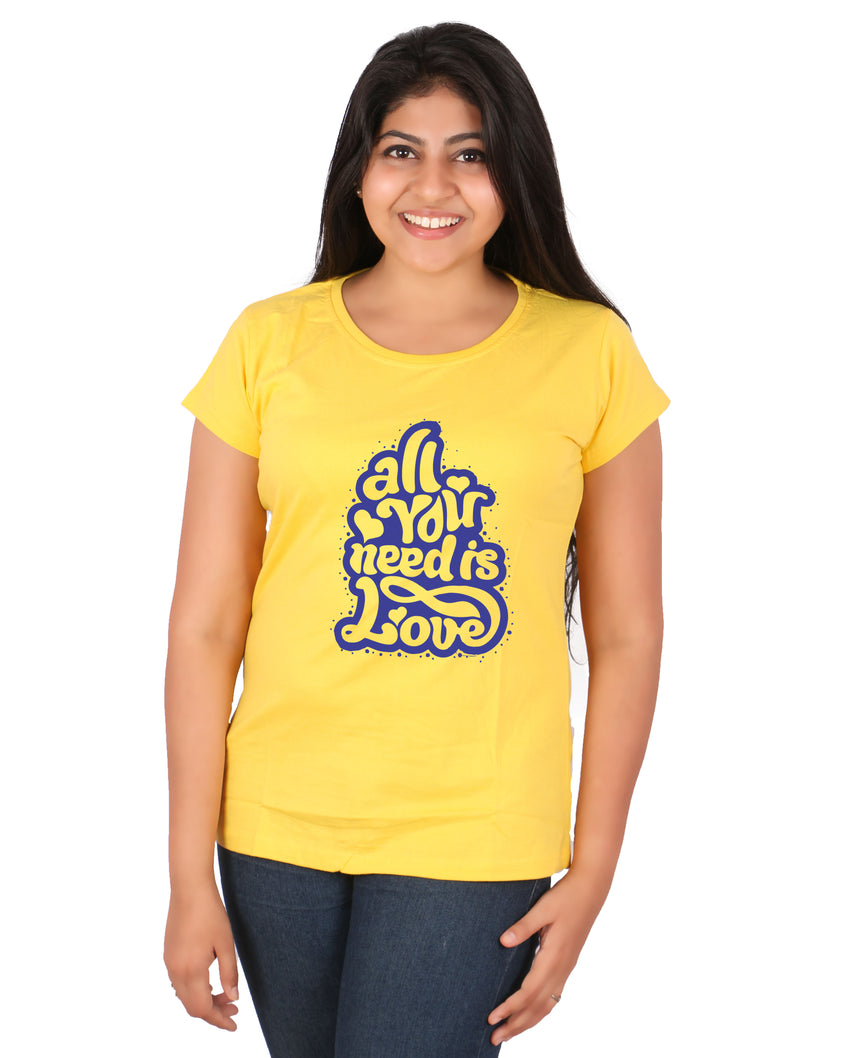 All your needs is love matching t-shirt