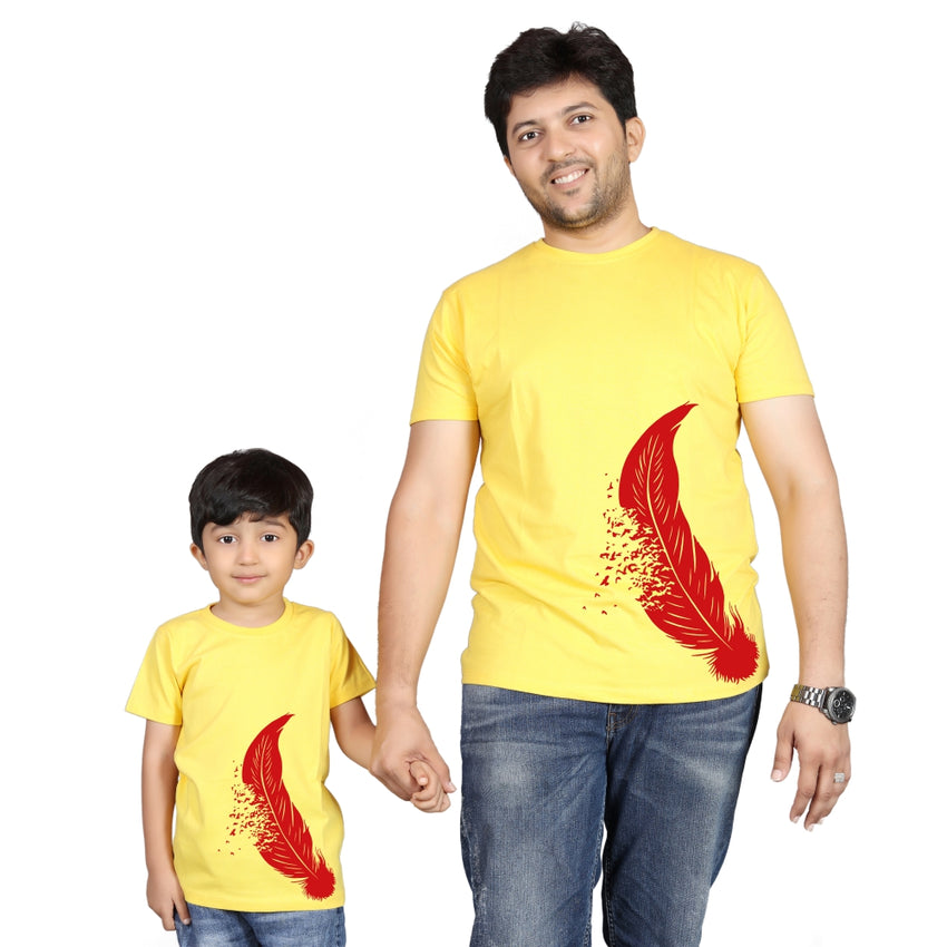 Yellow Matching Dad Son T-Shirts