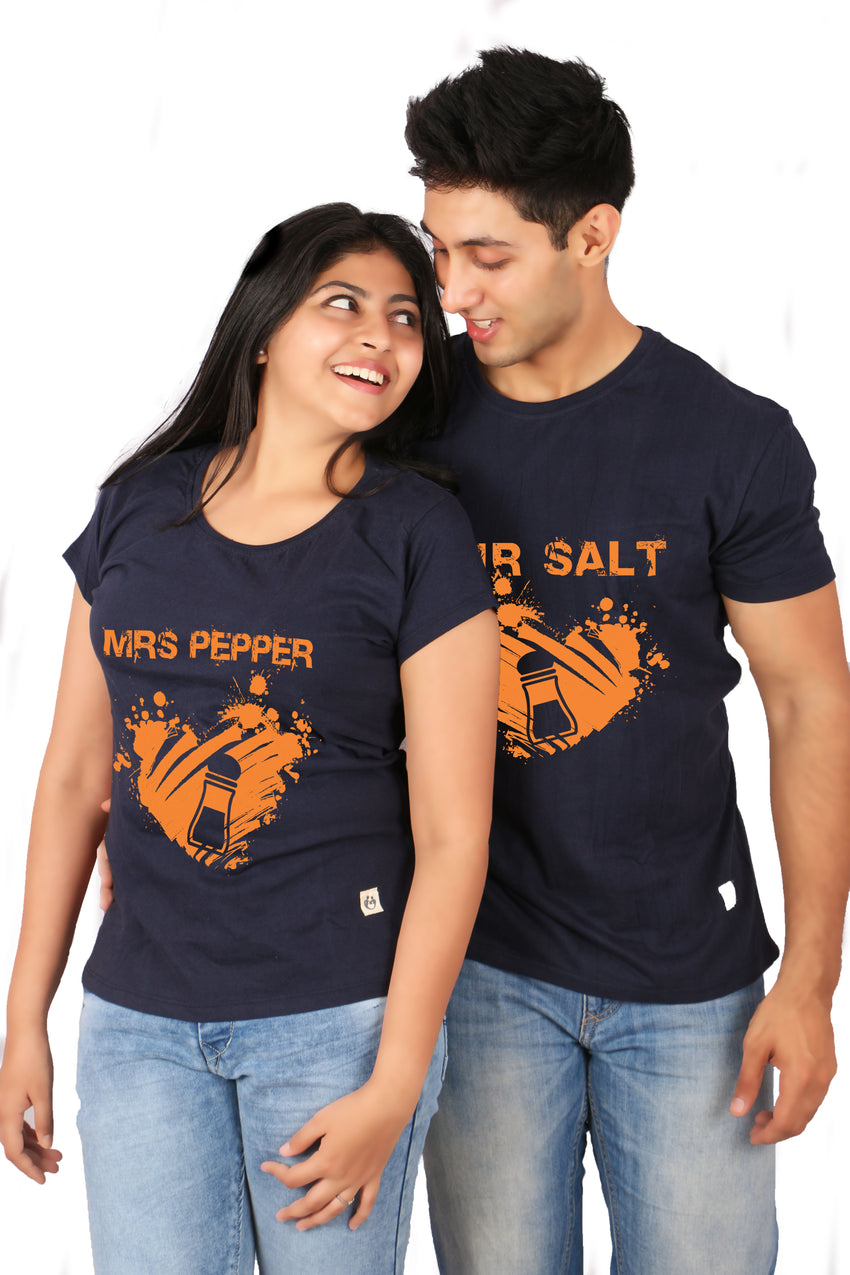 Mr. Salt  & Mrs. Pepper Matching Tees