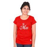 MR and Mrs-matching-tees-red